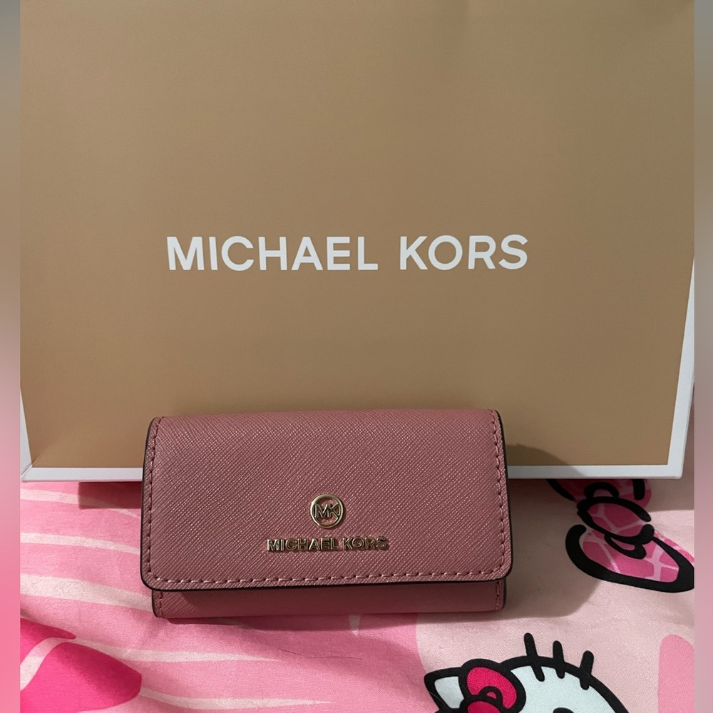Michael Kors key case card holder with box